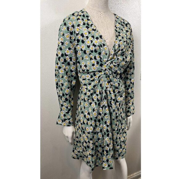 SANDRO NWOT FLORAL POLKA DOT DRESS - Picture 4 of 14